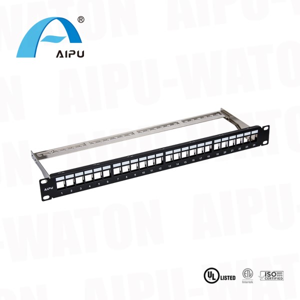High Quality 1u 19inch 24 Ports Shielded FTP RJ45 Patch Panel Rack ...